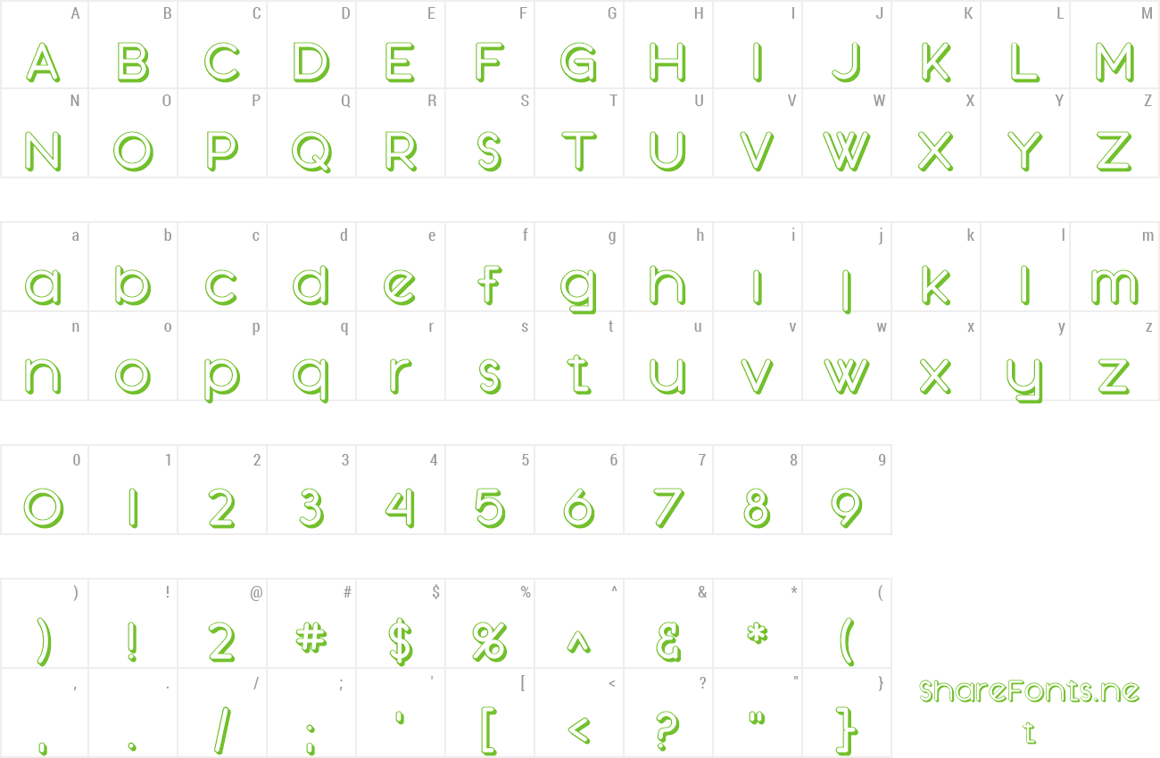 Font SF Orson Casual Shaded preview